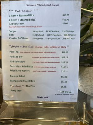 Menu photo 3 Thai Elephant Express San Jose, CA