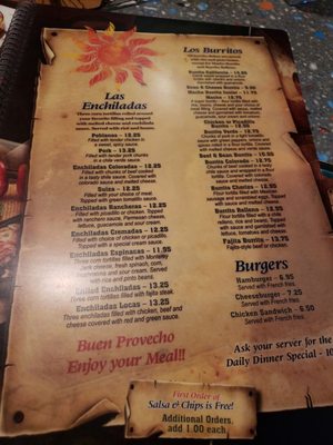 Menu photo 3 Ranchero Mexican Restaurant Prineville, OR