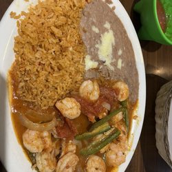 Shrimp Rancheros, tasty and hit the spot.