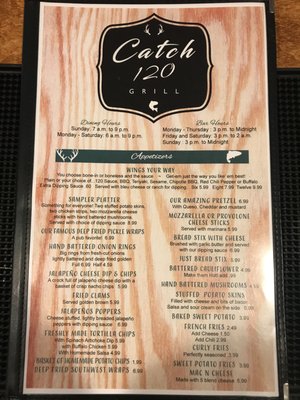 Menu photo 6 Catch 120 Grill Howard City, MI