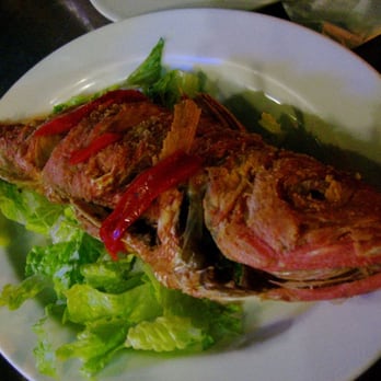 Tasca El Pescador - Tasca el Pescador: Post-shot of fried red snapper. MMM! - Seafood Near Me - San Juan, Puerto Rico Tasca El Pescador - Tasca el Pescador: Post-shot of fried red snapper. MMM! - Seafood Near Me - San Juan, Puerto Rico
