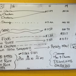 A Saturday menu list in March 2016