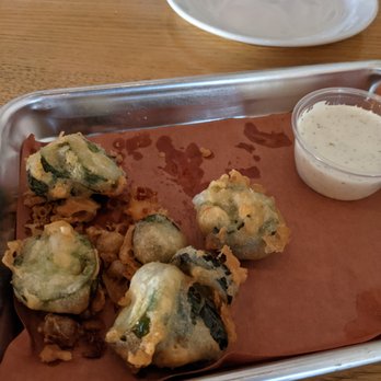 Hank's Texas BBQ - Jalapeno bottlecaps. Batter was perfectly crunchy and crisp. Forgot to take a photo until we had gobbled up most of them! - Barbeque Near Me - Columbus, Ohio Hank's Texas BBQ - Jalapeno bottlecaps. Batter was perfectly crunchy and crisp. Forgot to take a photo until we had gobbled up most of them! - Barbeque Near Me - Columbus, Ohio