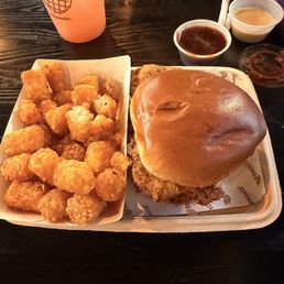 THE ORIGINAL wit SEASONED TOTS and a STRAWBERRY LEMONADE THE ORIGINAL wit SEASONED TOTS and a STRAWBERRY LEMONADE