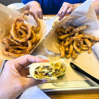 The Original Tops - Breakfast Burrito, Small Onion Rings, and Small Zucchini - Burgers Near Me - Pasadena, California The Original Tops - Breakfast Burrito, Small Onion Rings, and Small Zucchini - Burgers Near Me - Pasadena, California