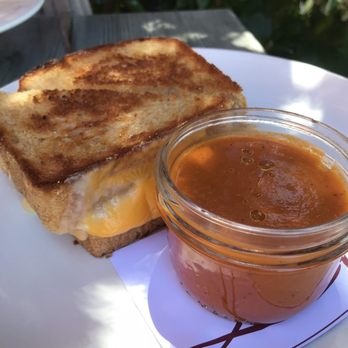 Lovina - Grilled cheese and tomato bisque. - New American Near Me - Calistoga, California