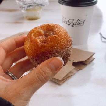 Hola Adios Coffeeshop - Dulce de Leche Donut Holes (they have bread dough texture - dense) - Coffee & Tea Near Me - Costa Mesa, California