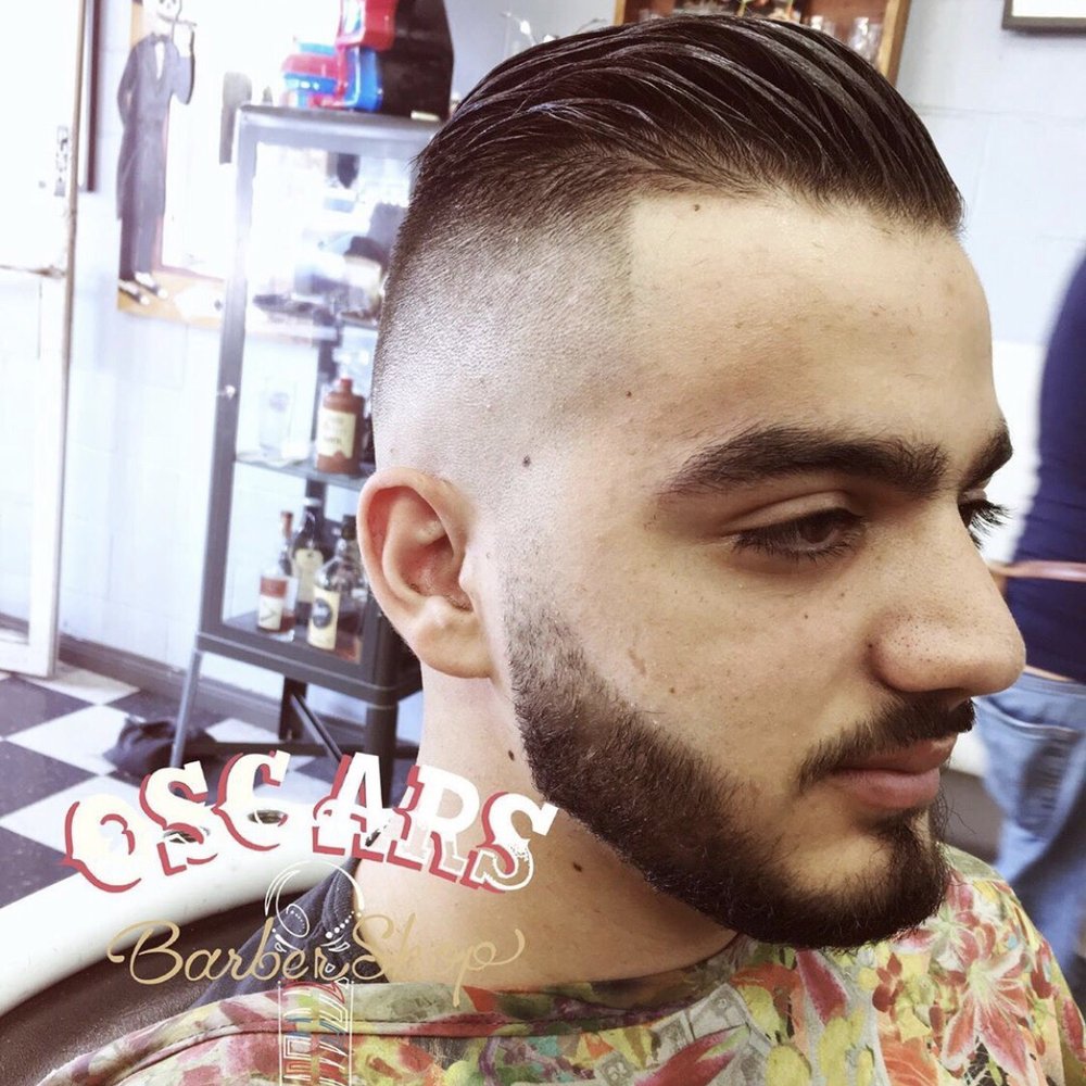Oscar's Barber Shop - Skin fade with comb over. Beard trim with line up. - Barbers Near Me - Burbank, California Oscar's Barber Shop - Skin fade with comb over. Beard trim with line up. - Barbers Near Me - Burbank, California