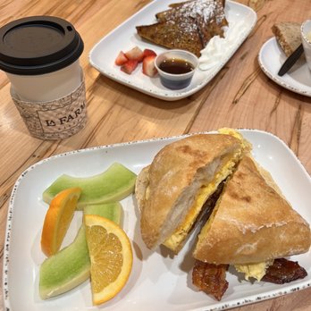 La Farm Bakery - Bacon egg and cheese sandwich - Bakeries Near Me - Cary, North Carolina