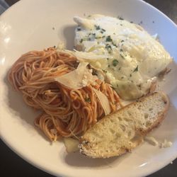 The Stag , Bar and Grill - Special Chicken Alfredo with Angel Hair Marinara. Hit the spot not to much outstanding quality and cooked perfectly.