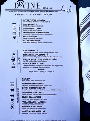 Menu photo 1 DeVINE Redding, CA