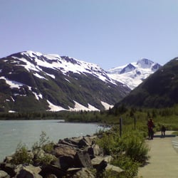 Portage Glacier - Looking right at Portage Lake