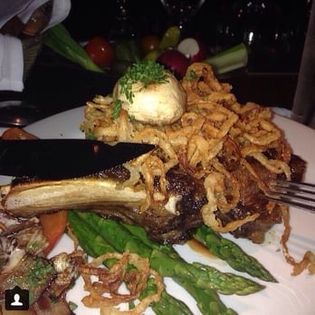 Dal Rae Restaurant - A very good steak. Medium cooked - Bone-In Ribeye. Onion Rings on top aren't to bad either. - Steakhouses Near Me - Pico Rivera, California