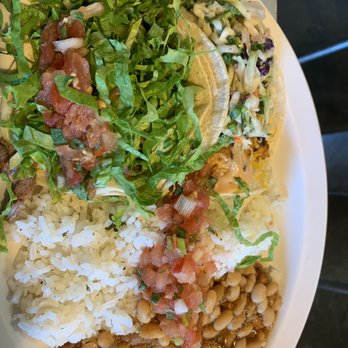 Wahoo's Fish Taco - Chicken tacos with beans and rice - Seafood Near Me - Irvine, California Wahoo's Fish Taco - Chicken tacos with beans and rice - Seafood Near Me - Irvine, California