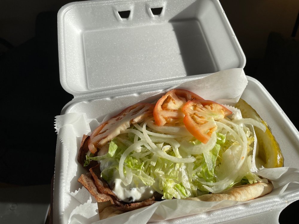 Food from Bell's Greek Pizza