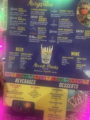 Menu photo 5 El Sol Mexican Bar & Grill Sanford, FL