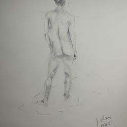 Princes Drawing School - 20 minute life drawing of Flora standing up