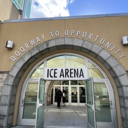 The Salvation Army Ray & Joan Kroc Corps Community Center - Entrance to the ice skating rink.