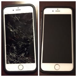 Ming's Wireless - iPhone Repair - Before and after!