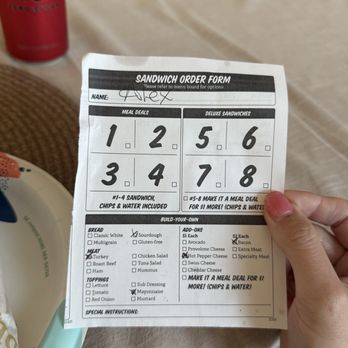 Sprouts Farmers Market - sandwich order form - Grocery Near Me - Seal Beach, California