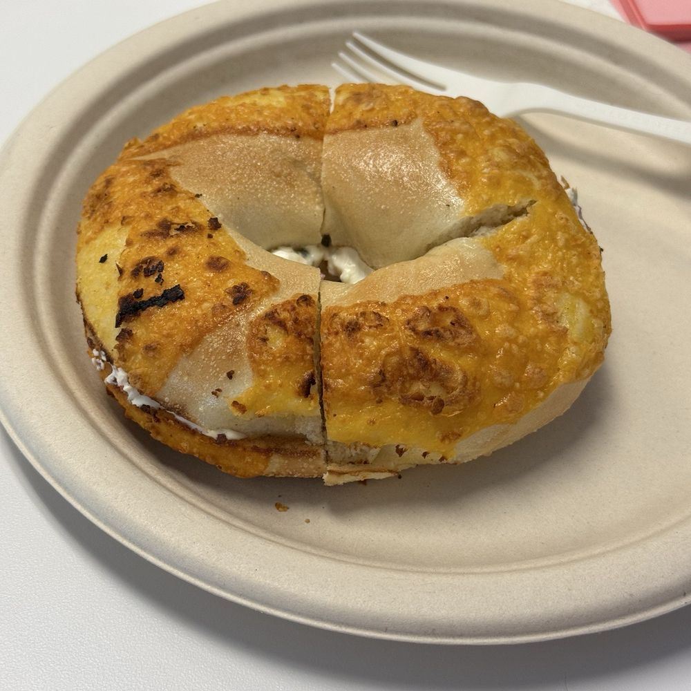 Bagel Street Cafe - Close up of jalapeño bagel 5/5 - Bagels Near Me - San Jose, California