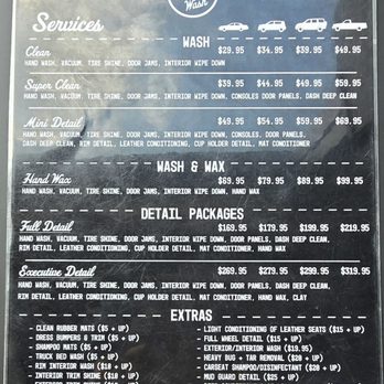 The Car Wash - Menu prices - Car Wash Near Me - Houston, Texas The Car Wash - Menu prices - Car Wash Near Me - Houston, Texas
