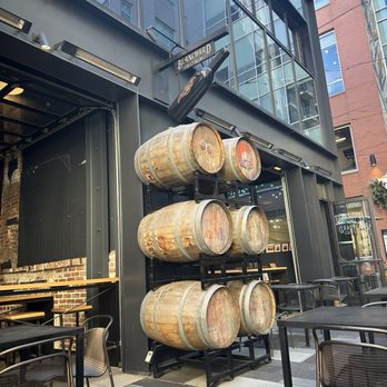 Blanchard Family Wines - Wine barrels and building exterior. - Wineries Near Me - Denver, Colorado