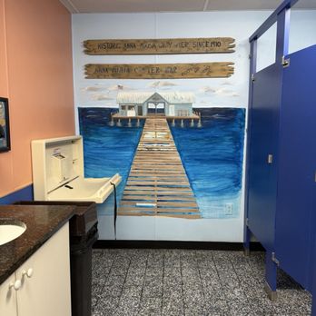 Anna Maria Oyster Bar Cortez - Love the ladies bathroom murals - Seafood Near Me - Bradenton, Florida