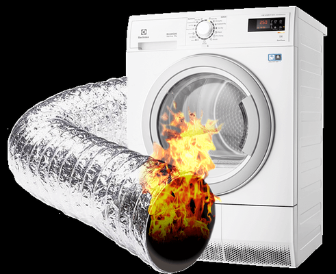 Dryer Vent Cleaning - REGULAR CLEANING OF YOUR DRYER VENT ELIMINATES FIRE HAZARDS
If the ducts connected to your dryer are not adequately installed or the duct material is outdated, dust, debris and other pollutants, including carbon monoxide, can be channeled back into your home or workplace. In additions, since the clothes dryer is frequently used on a daily basis in the average family home, the dryer vent should be cleaned and inspected every two to three years.

Your safety is threatened when a dryer duct system does not function properly and overheats. According to recommendations made by the national Fire Administration authorities, business and homeowners should have dryer vents cleaned regularly to avoid debris buildup within ventilation pipes that can cause fires or energy inefficiency and overload.