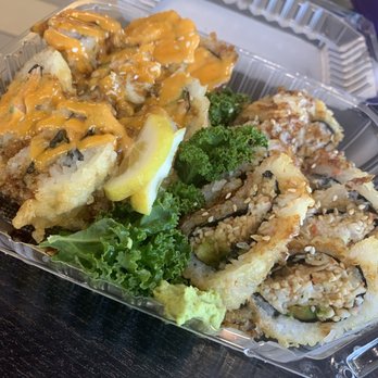 Huku Express - No Name roll and Crunch California roll - Japanese Near Me - Fairfield, California