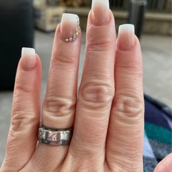 I think they turned out pretty even though I didn't want square nails.