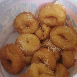 The Cinnabomb Mini Donut Factory - Apple cider (the full basket didn't last long)