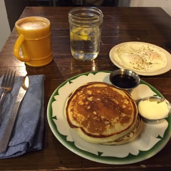 The Root Cafe - Pancakes, warm maple syrup, soft butter. Eggs over easy and a latte. Great breakfast! - Cafes Near Me - Little Rock, Arkansas The Root Cafe - Pancakes, warm maple syrup, soft butter. Eggs over easy and a latte. Great breakfast! - Cafes Near Me - Little Rock, Arkansas