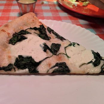 Home Slice Pizza - White Spinach Pizza Slice, $4.25 prior to tax - Pizza Near Me - Austin, Texas