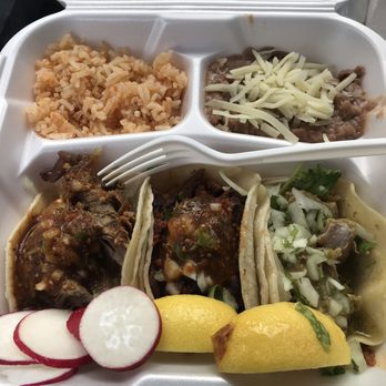 Mi Ranchito Taqueria - Three taco plate. Skip the carne asada and go full pork. - Mexican Near Me - Kettleman City, California