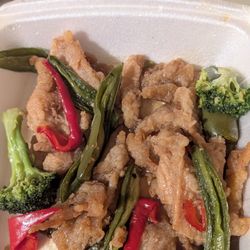 Iron Wok - Spicy chicken (doesn't come with broccoli but I added it)