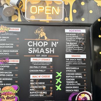 Chop N’ Smash - Menu - Food Trucks Near Me - Clearwater, Florida