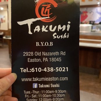 Takumi - Sushi Bars Near Me - Easton, Pennsylvania Takumi - Sushi Bars Near Me - Easton, Pennsylvania