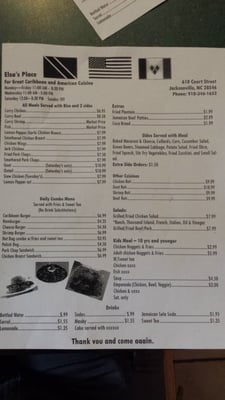Menu photo 4 Elsa's Place Jacksonville, NC