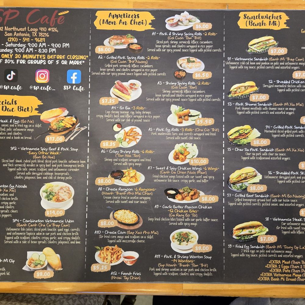 SP Café - Appetizers menu - Bubble Tea Near Me - San Antonio, Texas SP Café - Appetizers menu - Bubble Tea Near Me - San Antonio, Texas