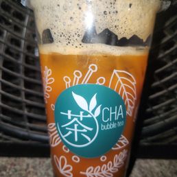 Thai tea with boba