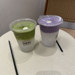 Matcha coconut and ube coconut Matcha coconut and ube coconut