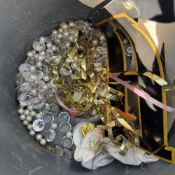 Rose Haven Heritage Garden - All of the plastic someone left behind, volunteers thankfully collected.