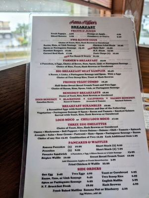 Menu photo 1 Anna Miller's Aiea, HI