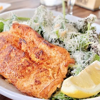 Eureka - Blackened Salmon Kale Caesar Salad - American Near Me - Santa Clara, California Eureka - Blackened Salmon Kale Caesar Salad - American Near Me - Santa Clara, California