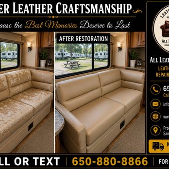 All Leather Works - Leather Furniture Repair & Restoration throughout the San Francisco Bay Area.
For Quote Call or Text: 650-880-8866 - Furniture Repair Near Me - Foster City, California All Leather Works - Leather Furniture Repair & Restoration throughout the San Francisco Bay Area.
For Quote Call or Text: 650-880-8866 - Furniture Repair Near Me - Foster City, California