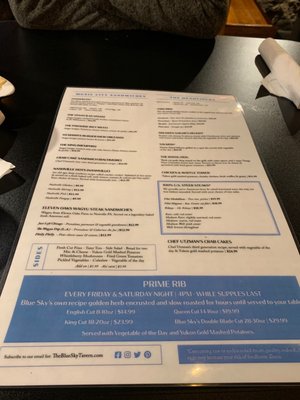 Menu photo 8 The Blue Sky Tavern Etters, PA Menu photo 8 The Blue Sky Tavern Etters, PA
