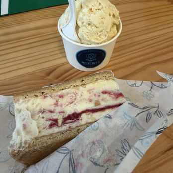 Weckerly's Ice Cream - Raspberry & Candied Almond Ice Cream Sandwich Brown Butter Yellow Cake - Ice Cream & Frozen Yogurt Near Me - Philadelphia, Pennsylvania Weckerly's Ice Cream - Raspberry & Candied Almond Ice Cream Sandwich Brown Butter Yellow Cake - Ice Cream & Frozen Yogurt Near Me - Philadelphia, Pennsylvania