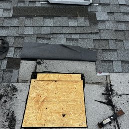 Repairing a hole in my roof where an old furnace pipe used to be Repairing a hole in my roof where an old furnace pipe used to be