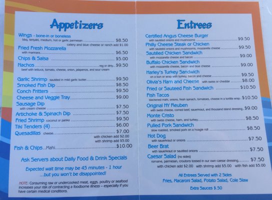 Menu photo 4 Tiki Bar & Grill Sebastian, FL